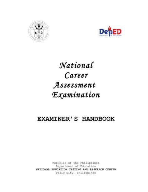 NCAE Examiner's Handbook .